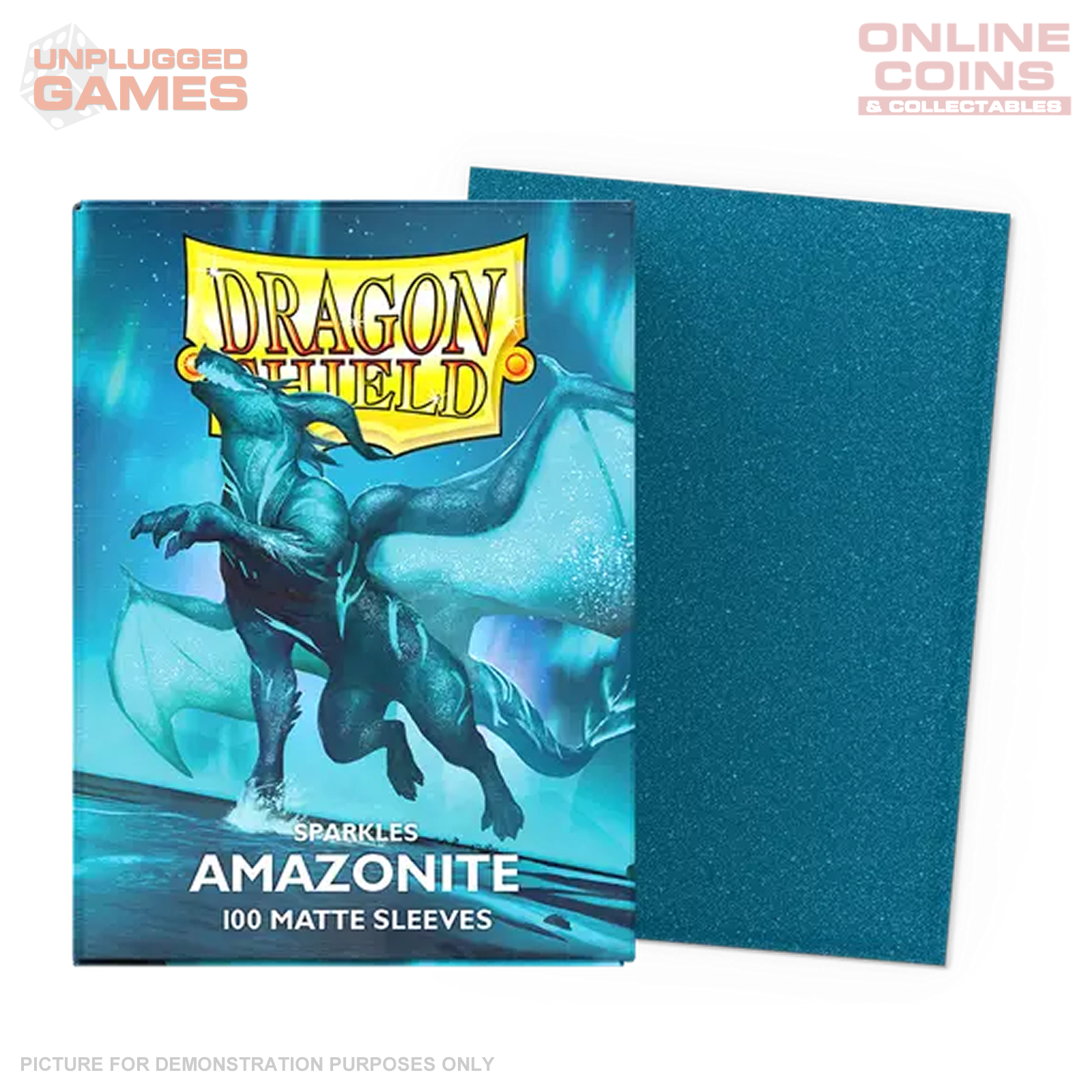 Dragon Shield Sleeves – Matte – Sparkles Amazonite